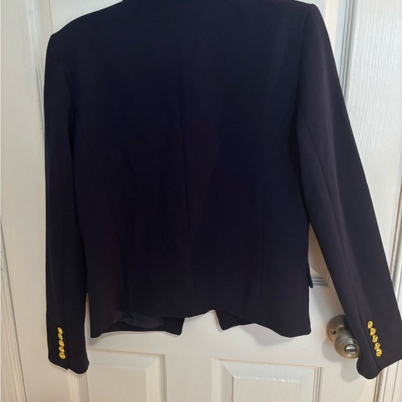 Aqua Women's Navy Blazer with Gold Button - Picture 4 of 5